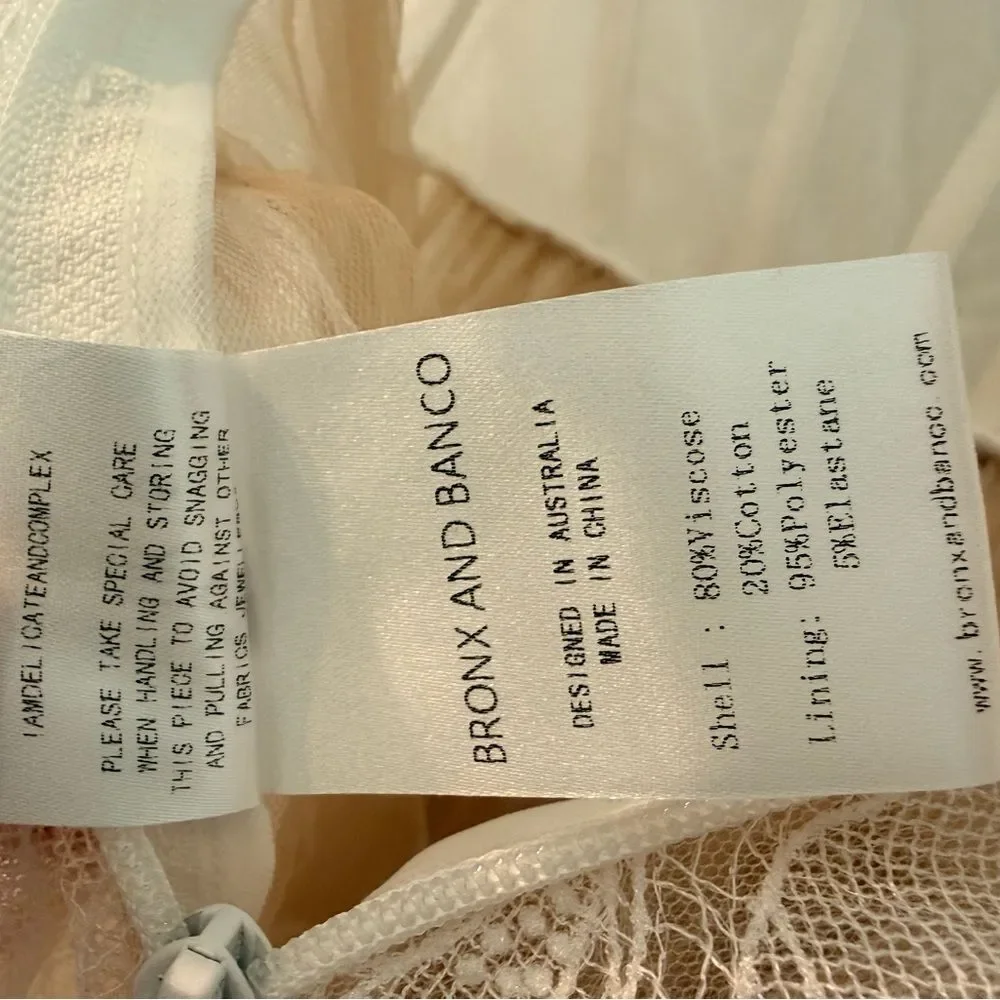 NWOT Maraya Arabella Lace Mini Dress in WhiteBronx and Banco - Picture 16 of 16